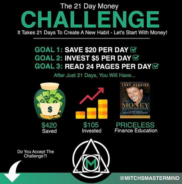 21 Day Money Challenge by Mitchsmastermind