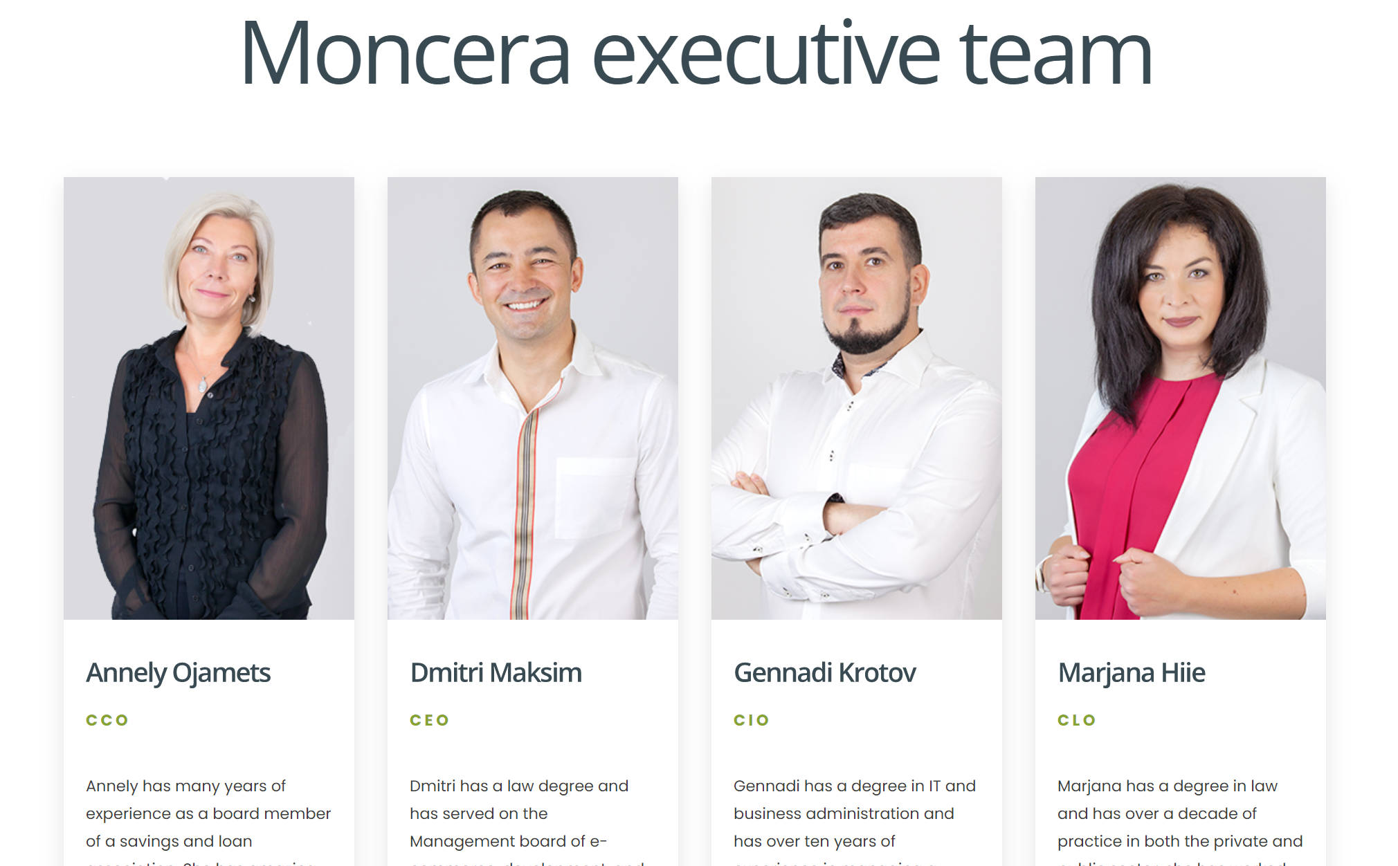 Moncera Executive Team
