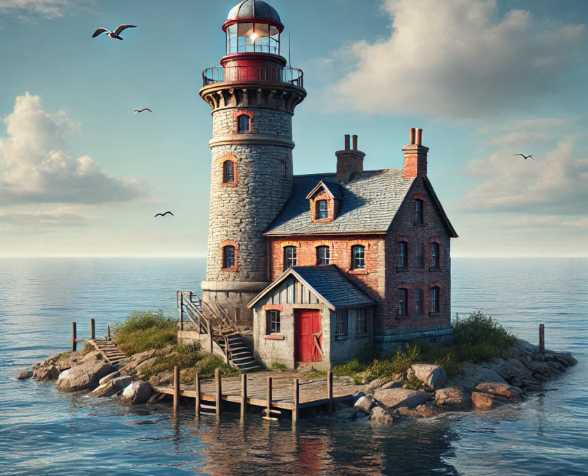 millionaire master plan - lighthouse-in-the-sea